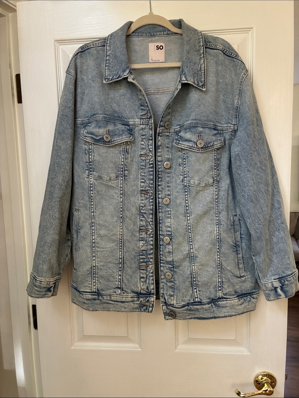 SO Oversized Light Blue Denim Jacket